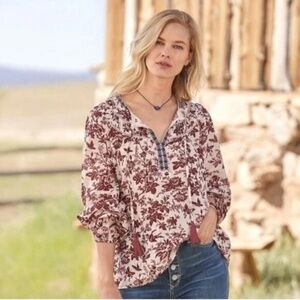 Denim & Supply Ralph Lauren Peasant Top, size XL